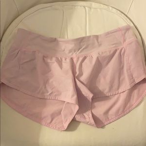 Pink lululemon shorts